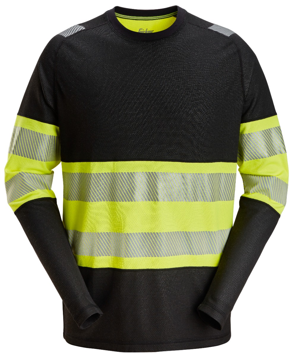 Snickers High-Vis Klasse 1 T-shirt met Lange Mouwen 2430