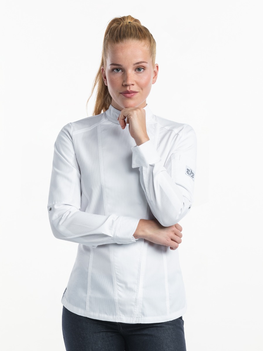 Chaud Devant Chef Jacket Lady Biker SFX White