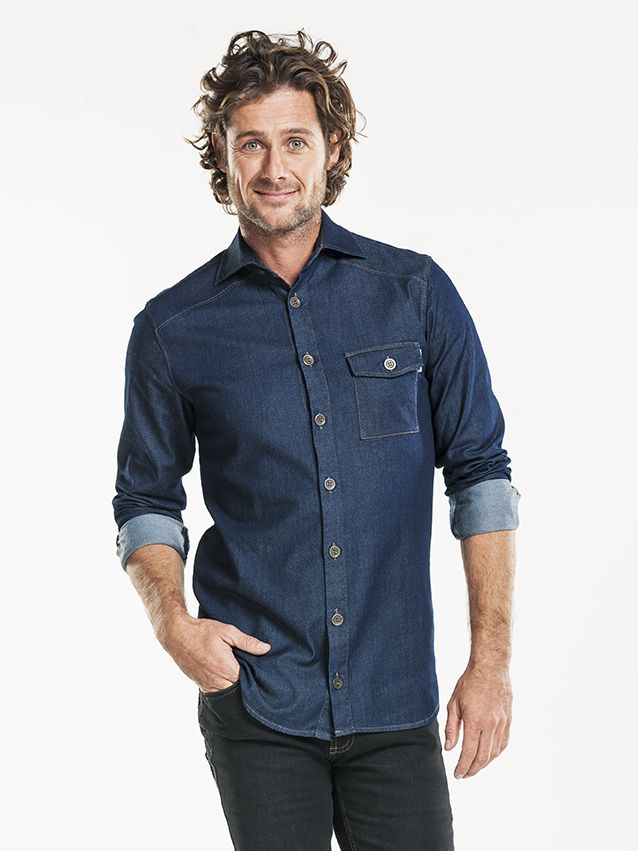 Chaud Devant Men Blue Denim Stretch
