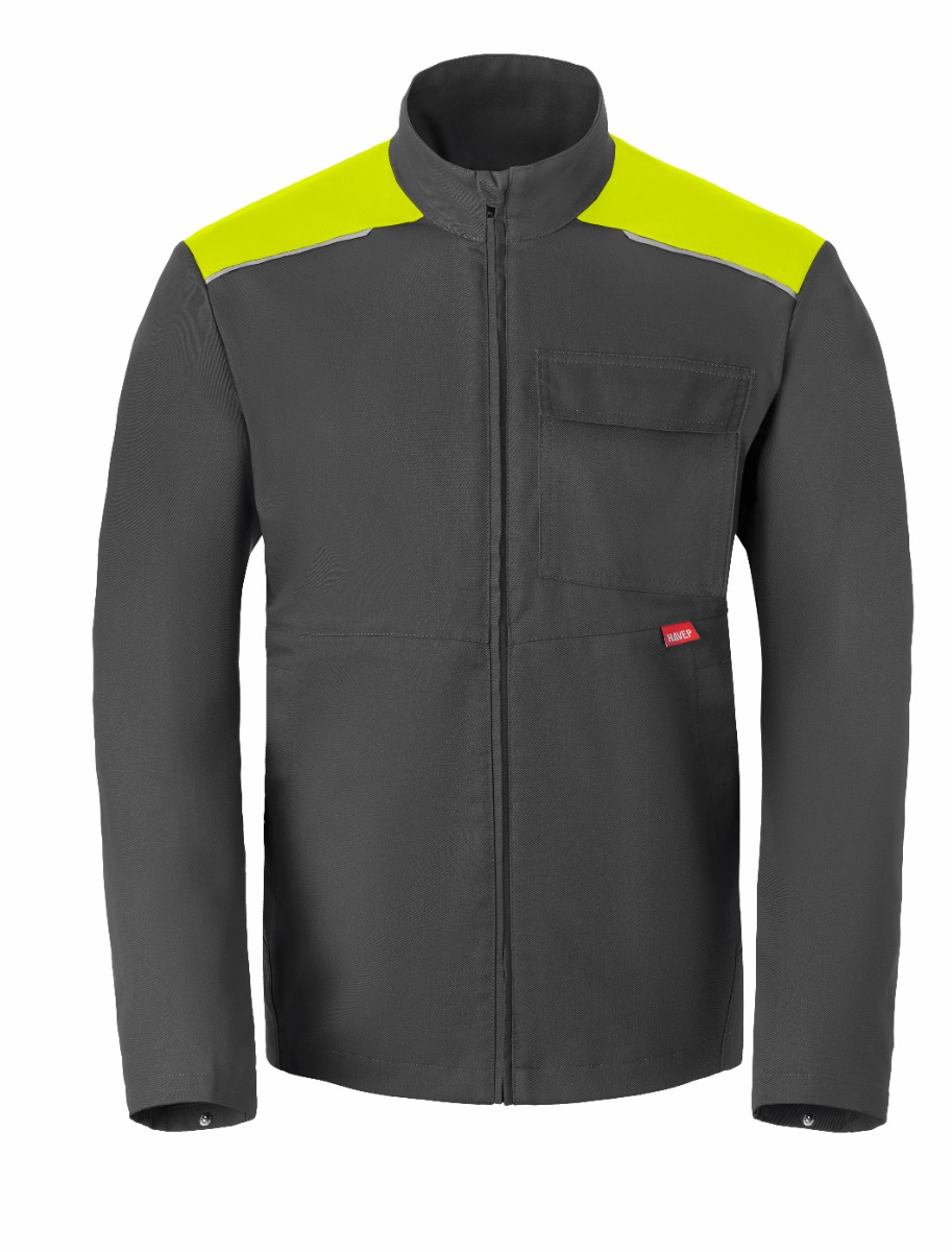 Charcoal grijs/ Fluo geel