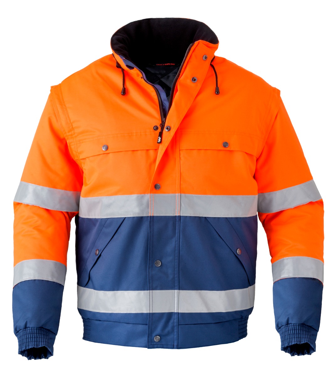 Marineblauw/fluor oranje
