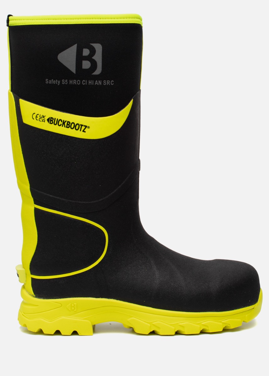 Buckbootz BBZ8000 S5 Werklaars Zwart/Geel