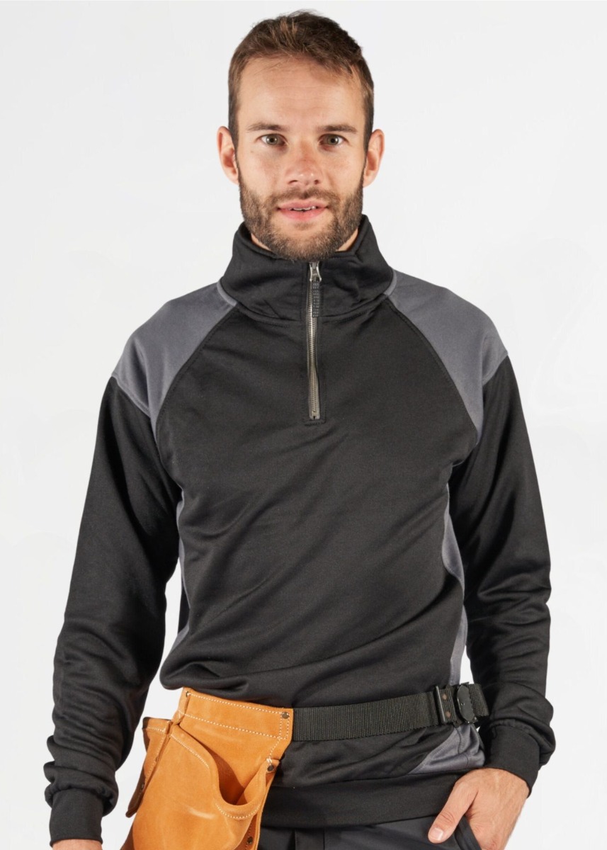 Fristads Skarup Sweater met Korte Rits 7048 SHV