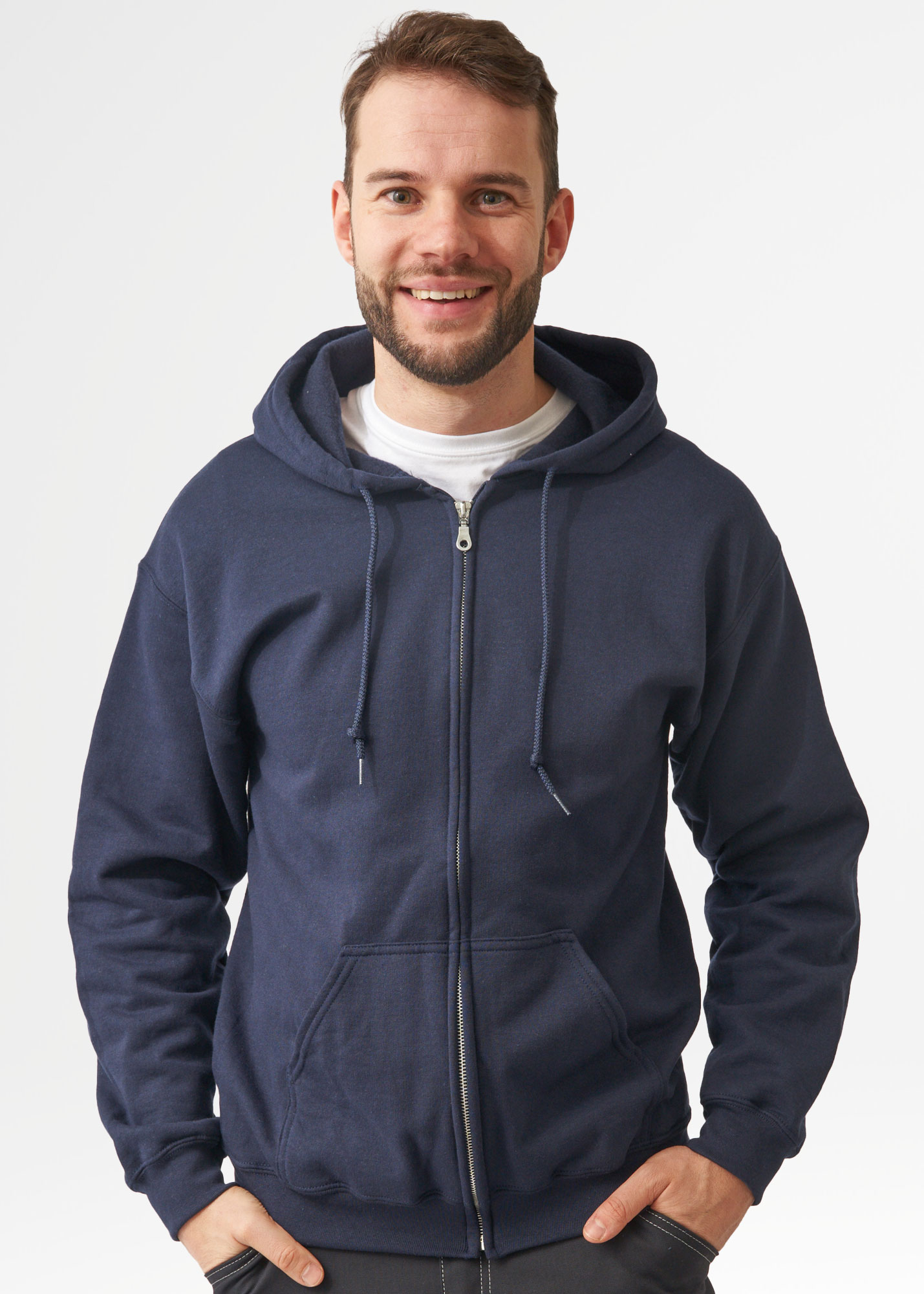 Gildan Hood Full Zip Comfort Fit Heren Sweater