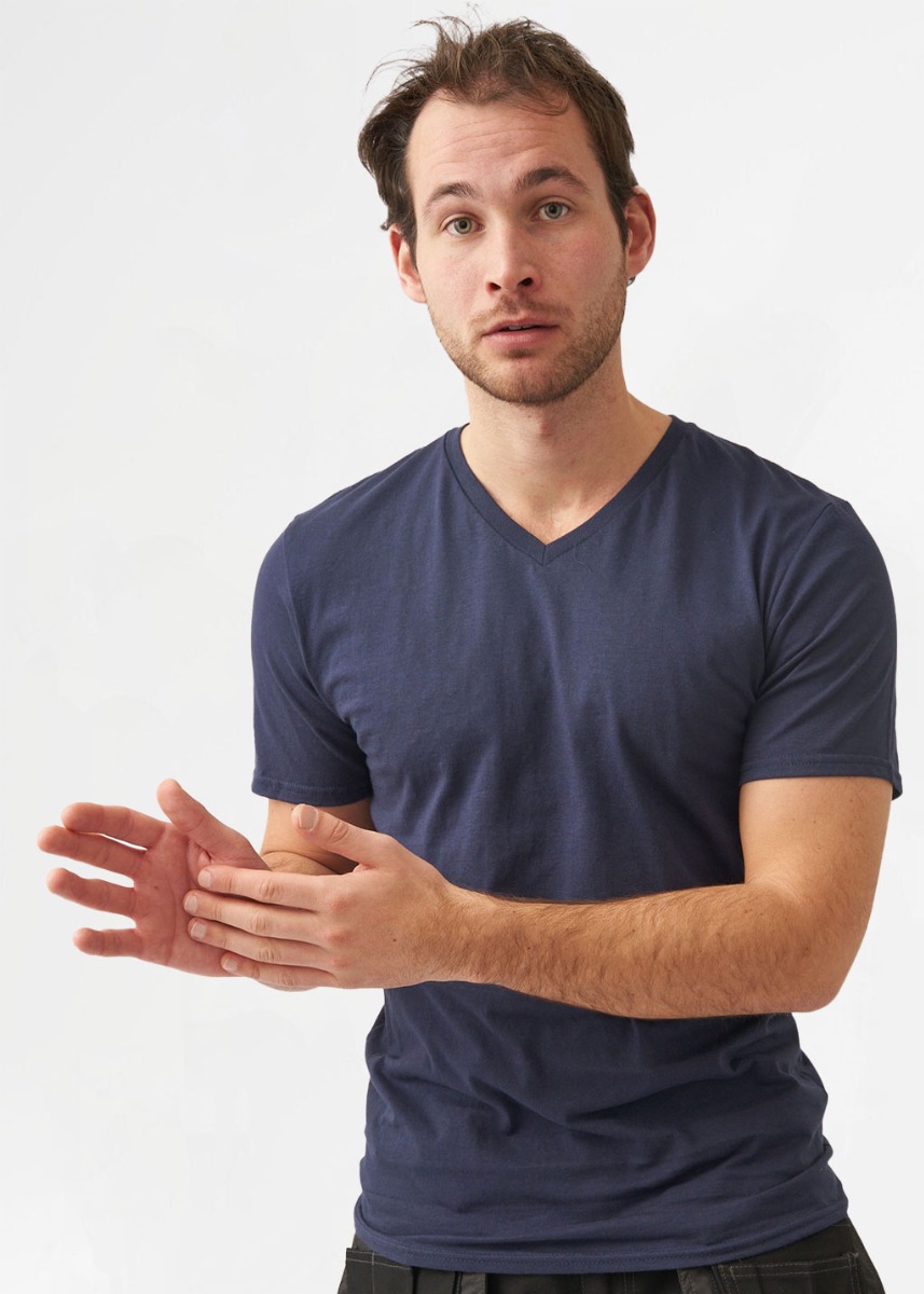 Gildan V-Neck SoftStyle Regular Fit Heren T-shirt