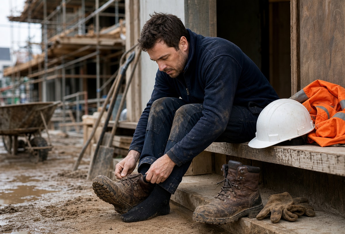 Werkschoenen naar huis dragen